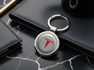 Tesla Clé Porte-clés Construction Métal Universel R